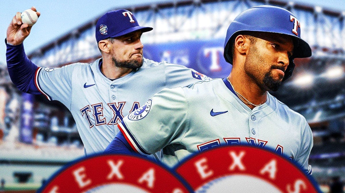 Texas Rangers pitcher Nathan Eovaldi and second baseman Marcus Semien