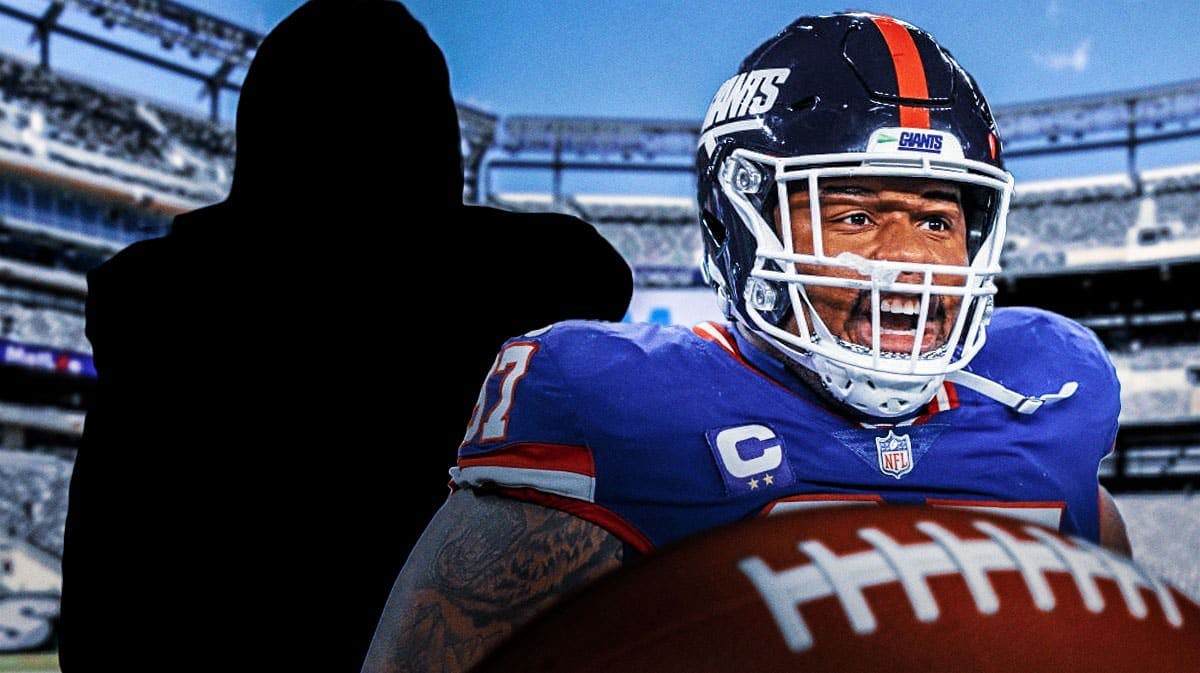 Jordan Phillips as a silhouette, Dexter Lawrence next to him