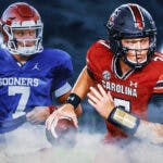 New Orleans Saints draft pick Spencer Rattler during his time at South Carolina and Oklahoma