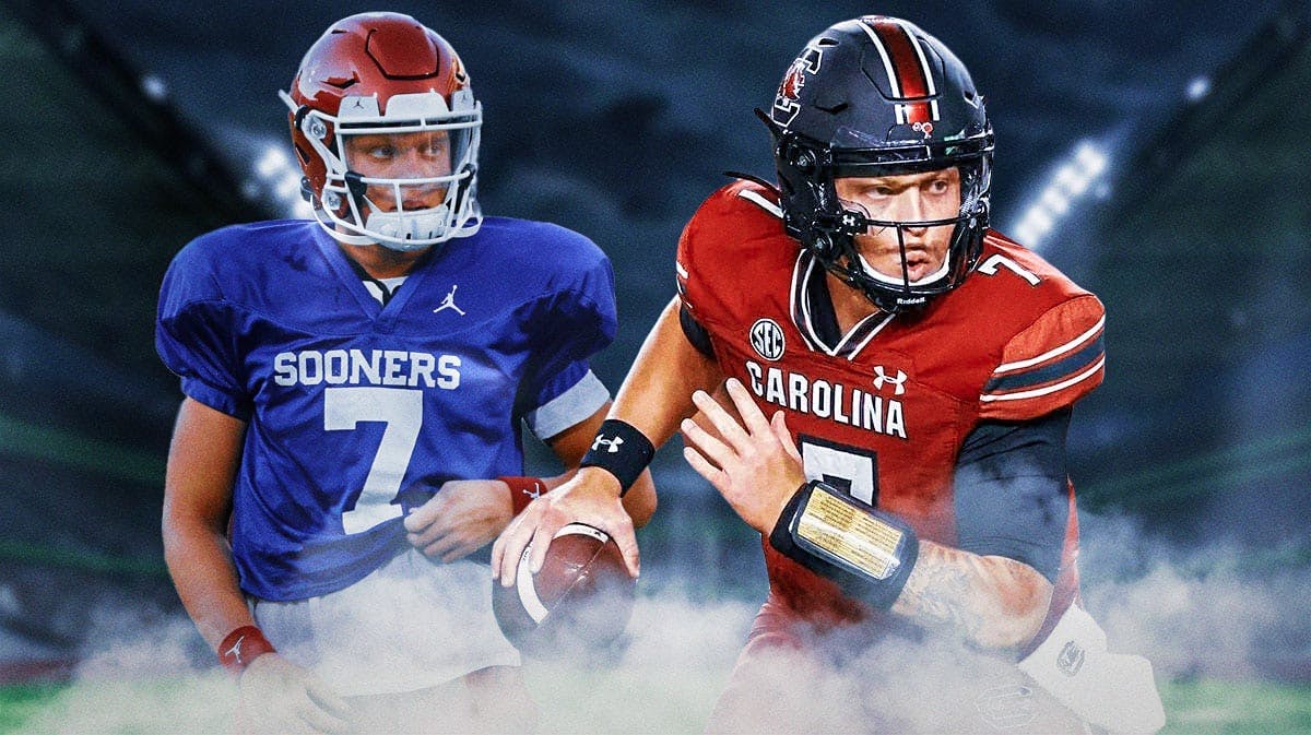New Orleans Saints draft pick Spencer Rattler during his time at South Carolina and Oklahoma