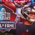 Falcons QB Matt Ryan and NFL Hall of Fame logo