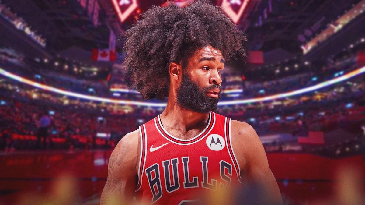 Bulls, Coby White, Coby White Bulls, Billy Donovan Bulls, Billy Donovan, Coby White with Bulls court in the background