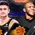 Phoenix Suns' Grayson Allen and GM James Jones