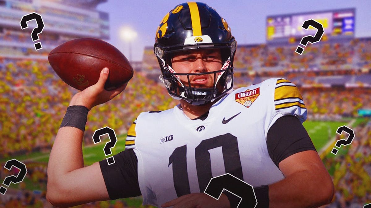 Iowa's Deacon Hill with question marks everywhere.