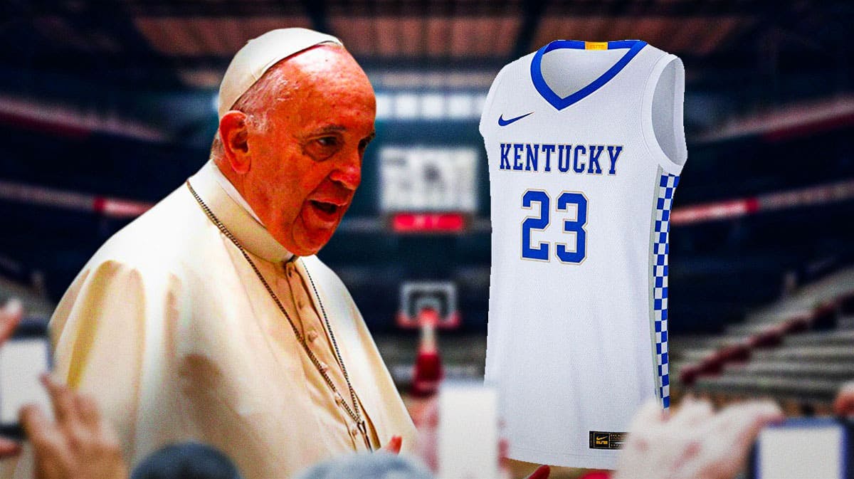 Pope Francis and a Kentucky basketball jersey