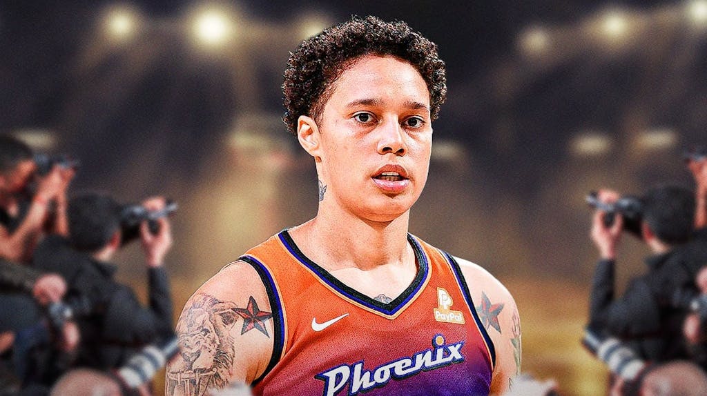 Phoenix Mercury player Brittney Griner, it must be a serious/somber photo