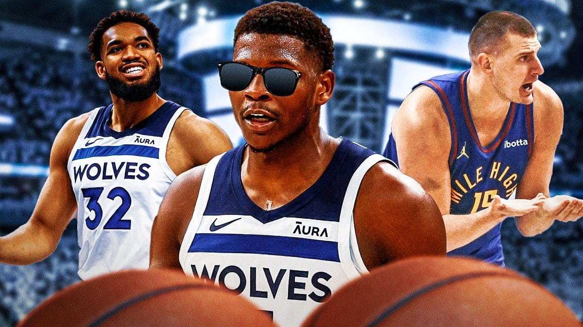 Anthony Edwards with shades with Timberwolves