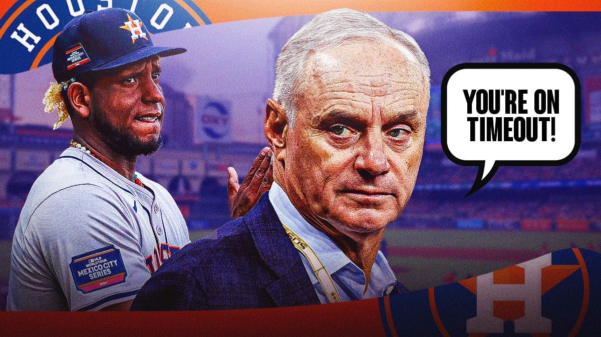 Rob Manfred tells Ronel Blanco "you're on timeout!"