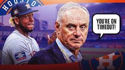 Rob Manfred tells Ronel Blanco "you're on timeout!"