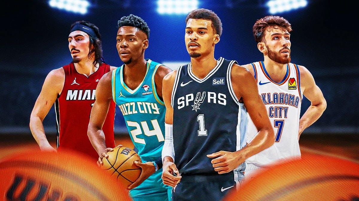 Spurs' Victor Wembanyama, Chet Holmgren, Brandon Miller, Jamie Jaquez Jr. and an NBA All-Rookie Team image