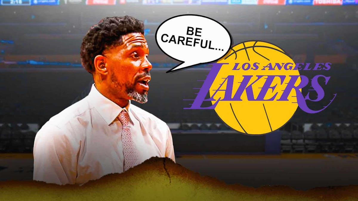 Udonis Haslem tells the Lakers logo "Be careful..."