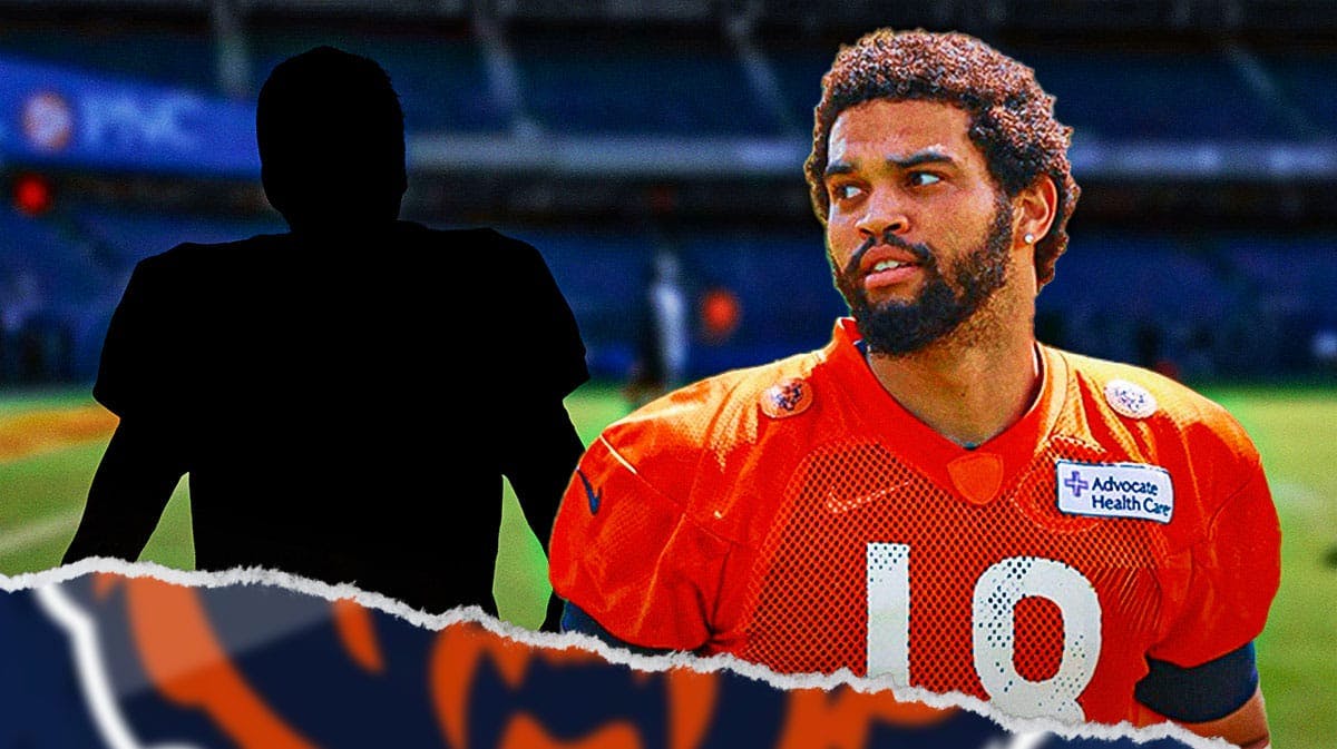 Caleb Williams with mystery silhouette
