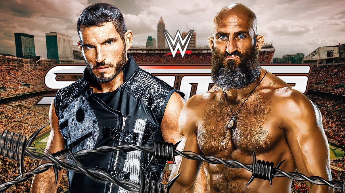 Johnny Gargano and Tommaso Ciampa with the 2024 SummerSlam logo as the background.