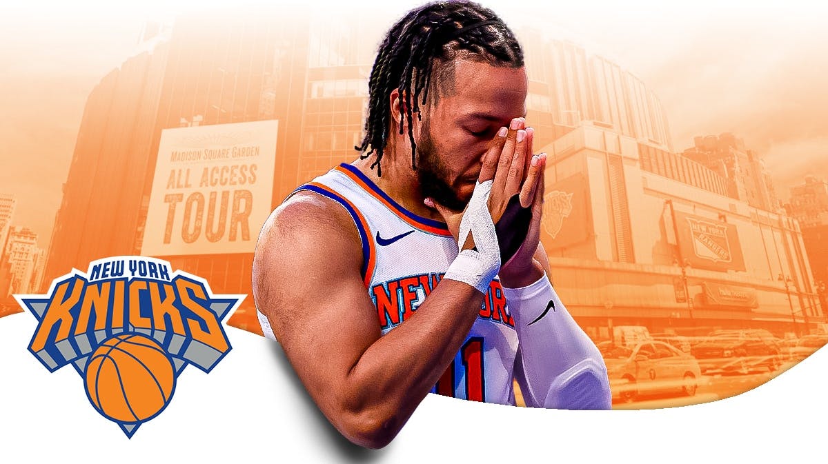 Knicks' Jalen Brunson with hands in prayer