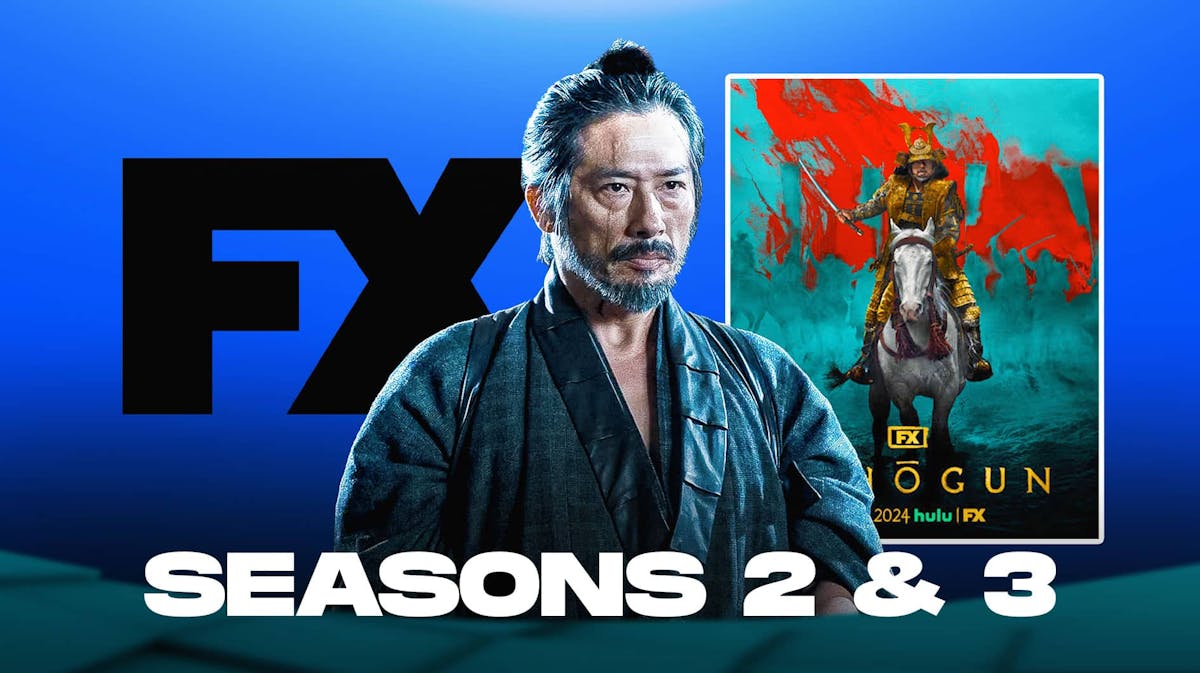 FX logo, Shōgun poster, Hiroyuki Sanada, Season 2 & 3