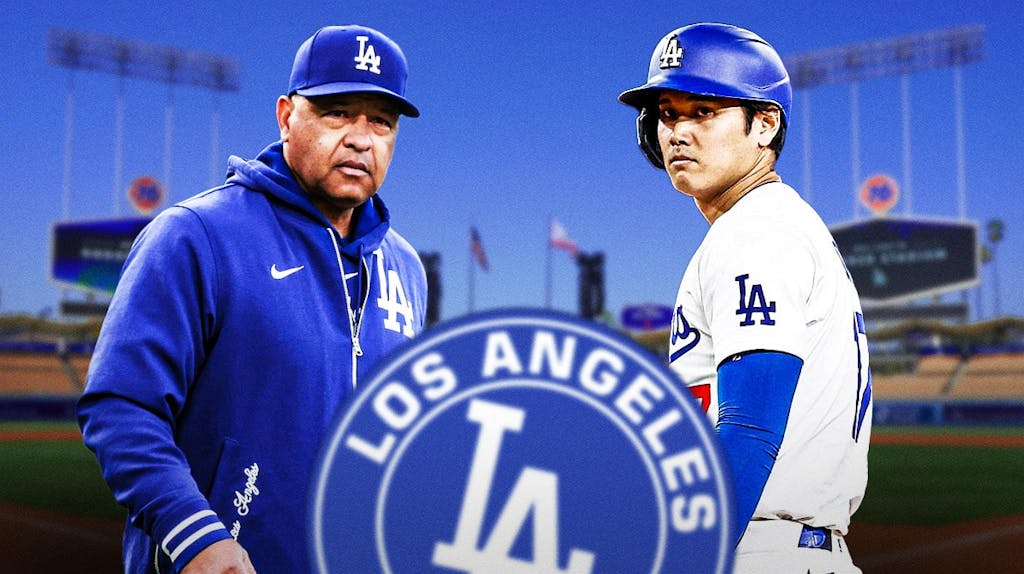 Los Angeles Dodgers manager Dave Roberts and player Shohei Ohtani