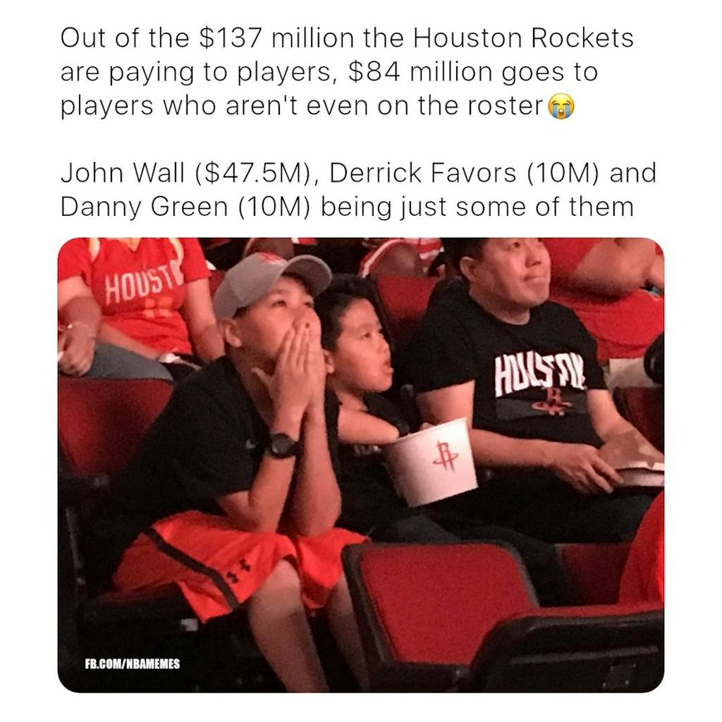 At least this means they'll have heaps of cap space soon 

#HoustonRockets #Rockets #JohnWall #NBA