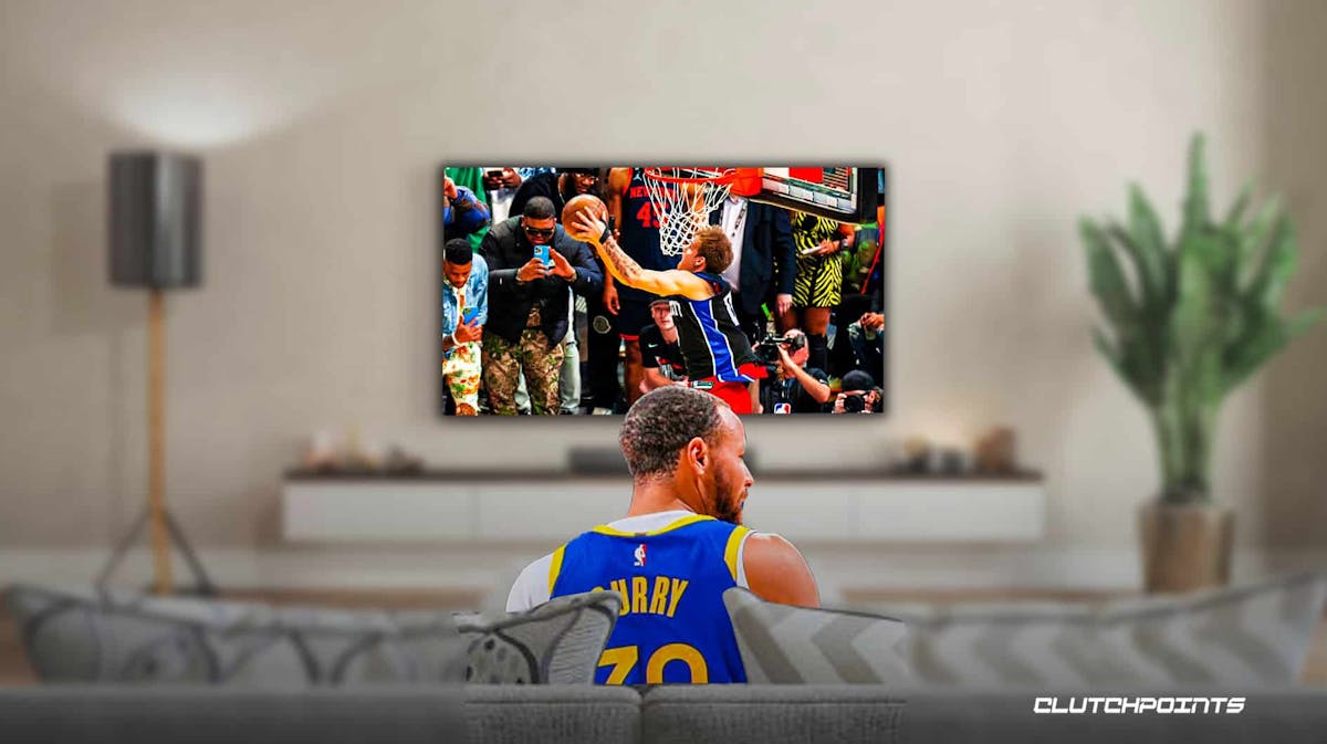 Stephen Curry Mac McClung Sixers 76ers Warriors NBA Slam Dunk Contest