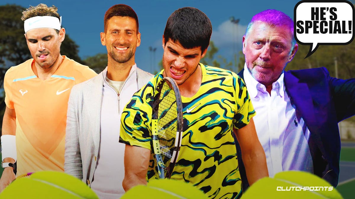 Carlos Alcaraz, Rafael Nadal, Novak Djokovic