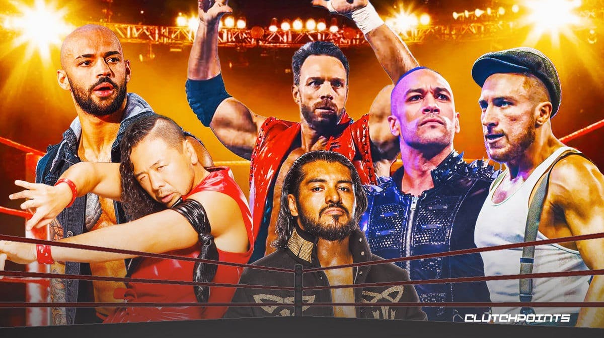 Money in the bank match, Ricochet, Shinsuke Nakamura, LA Knight, Butch, Santos Escobar, and Damian Pries
