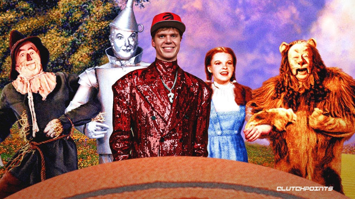 Raptors Gradey Dick Wizard of Oz red suit Dorothy