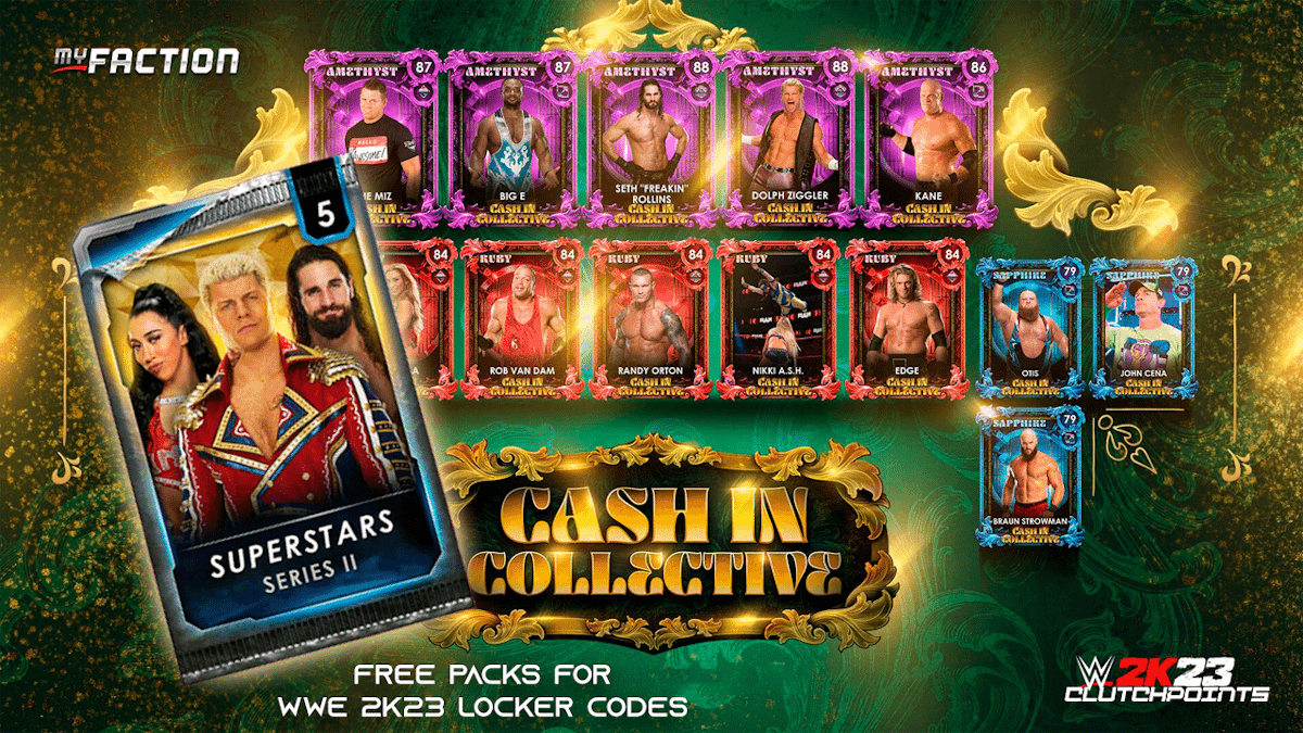 WWE 2K23 MyFACTION Locker Codes Money in the Bank Daily Free Codes