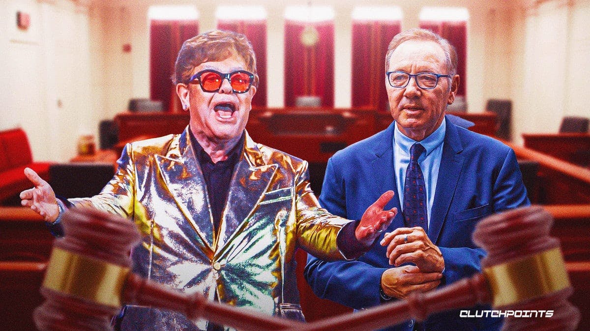 Elton John, Kevin Spacey, courtroom