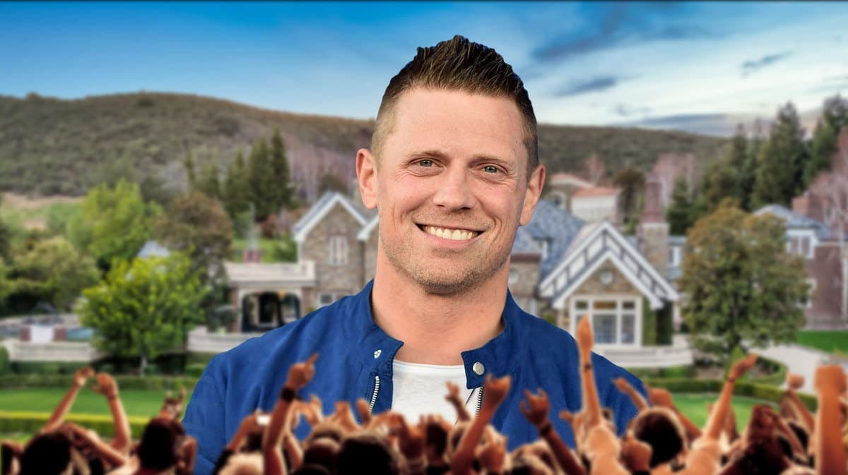 WWE's The Miz in front of his mansion he's listed for sale in Westlake Village, Calif.