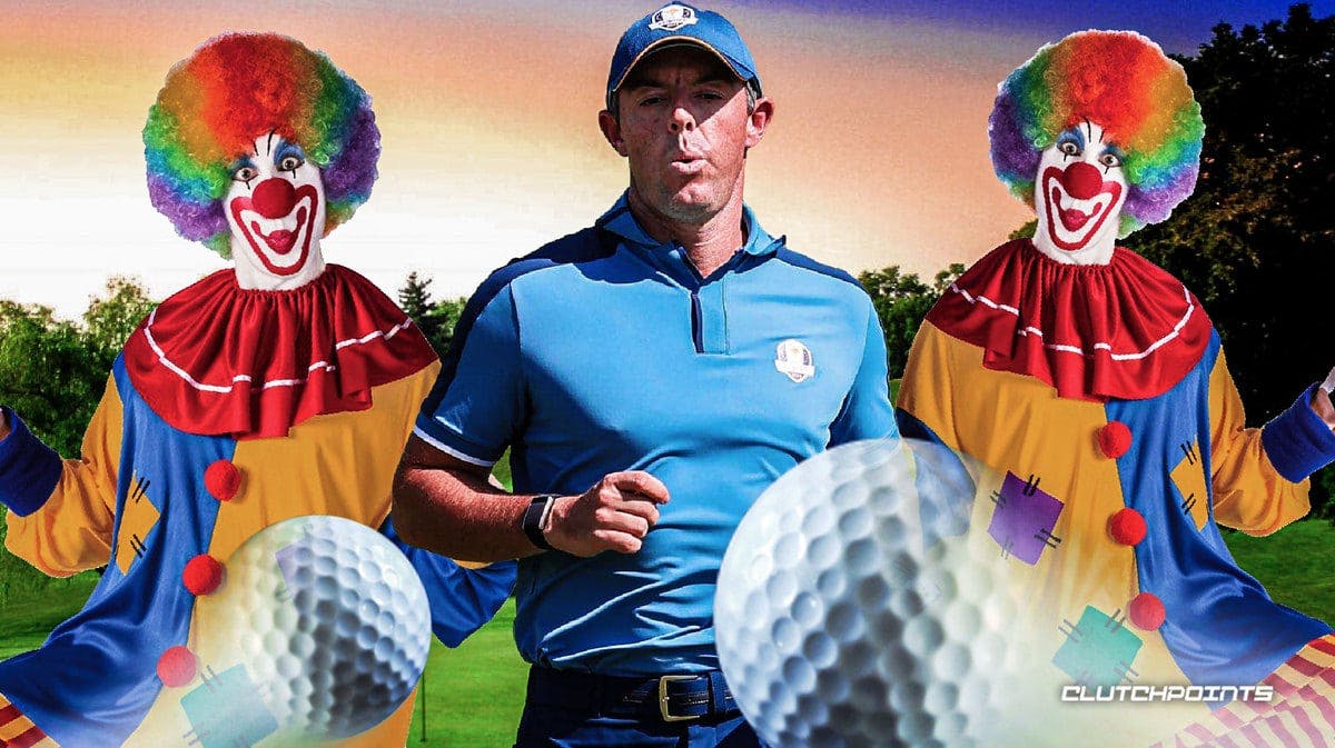 Rory McIlroy Ryder Cup Team Europe clowns fans