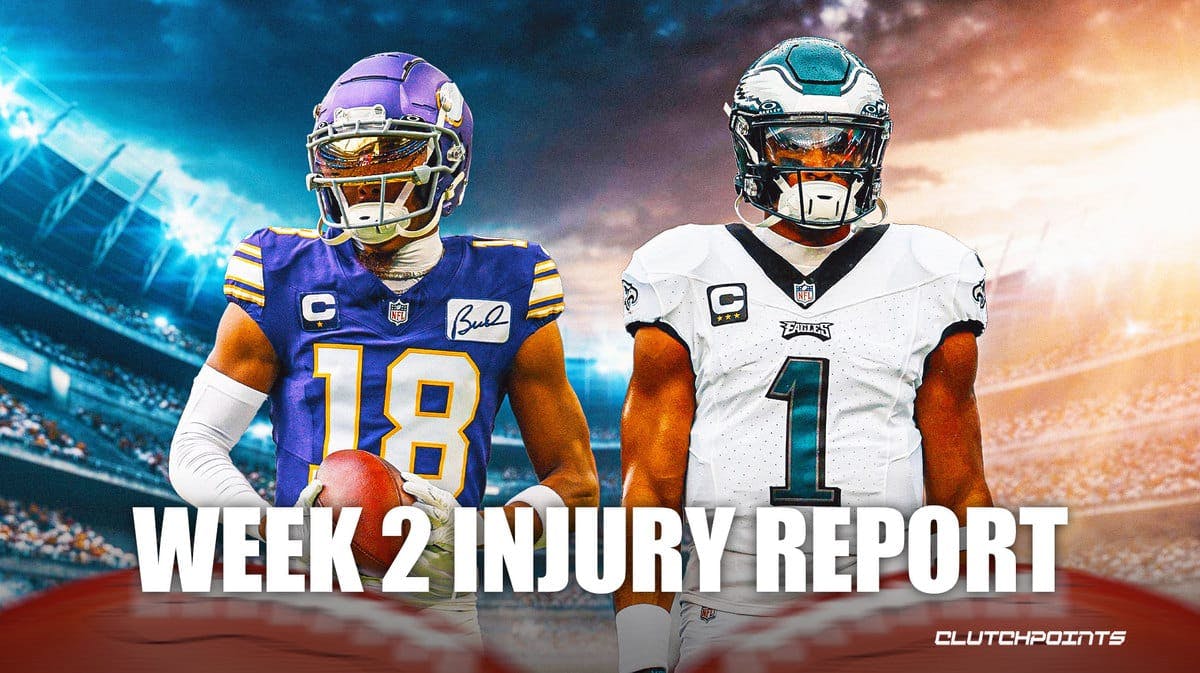 Vikings Eagles, Vikings Injury report, Eagles injury report Week 2