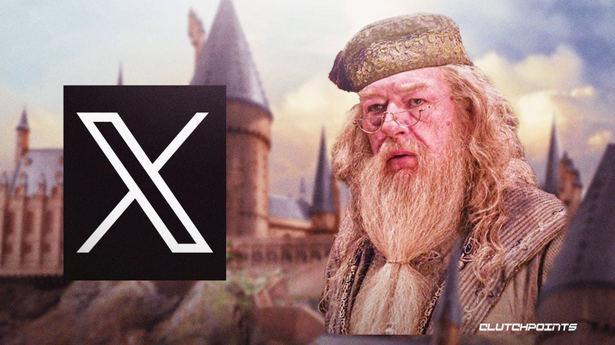 X (formerly Twitter), Hogwarts, Harry Potter, Sir Michael Gambon as Dumbledore