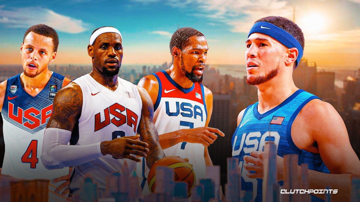 Stephen Curry, LeBron James, Kevin Durant, Devin Booker, Team USA