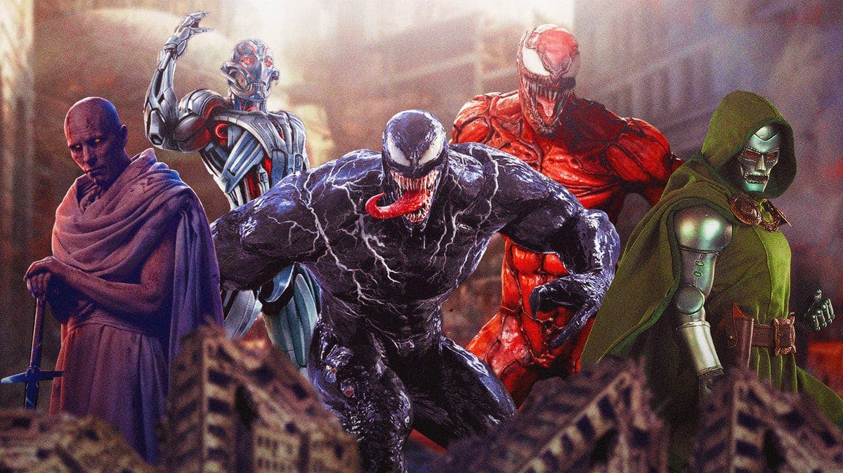 From left to right: Gorr the God Butcher, Ultron, Venom, Carnage, Doctor Doom. 10 Marvel Villains That Deserve A Video Game