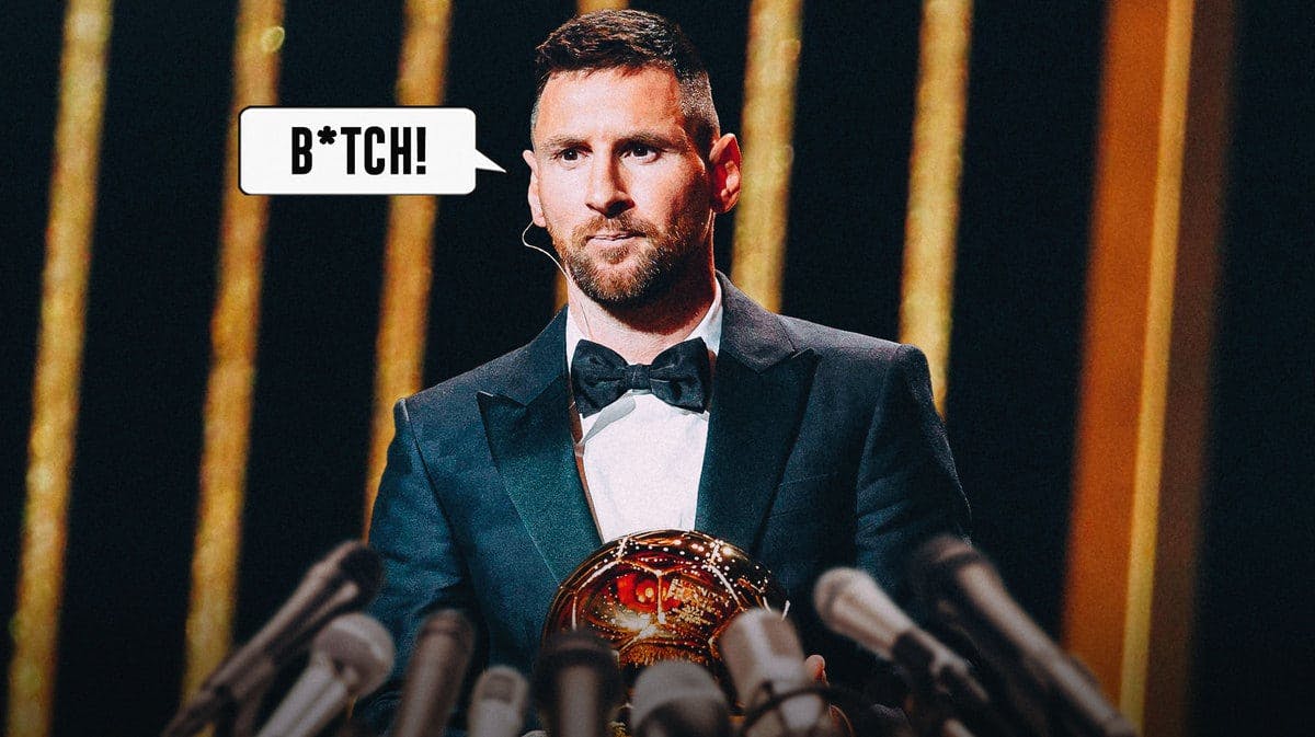 Lionel Messi saying: ‘B*itch’ in front of the Ballon d’Or