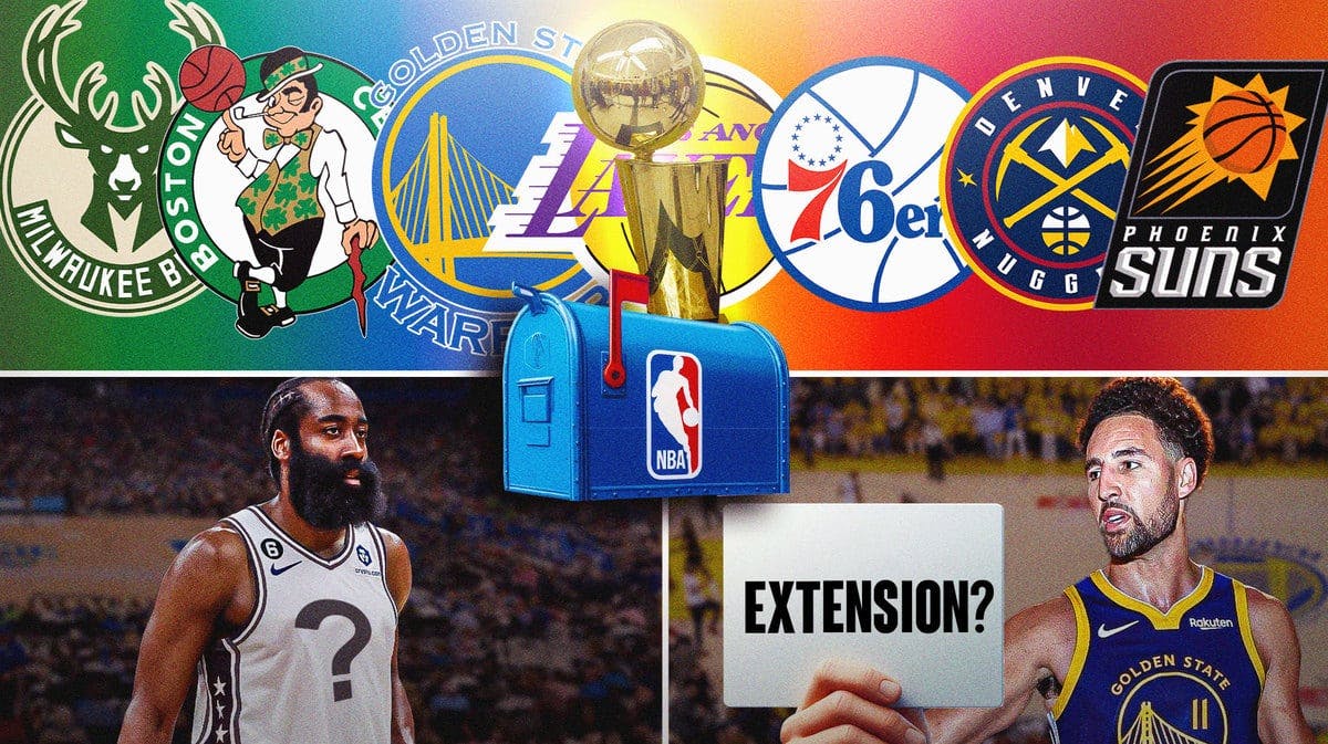 NBA mailbag with James Harden, Klay Thompson, Bucks, Celtics, Warriors, Lakers, 76ers, Nuggets and Suns with NBA Finals trophy