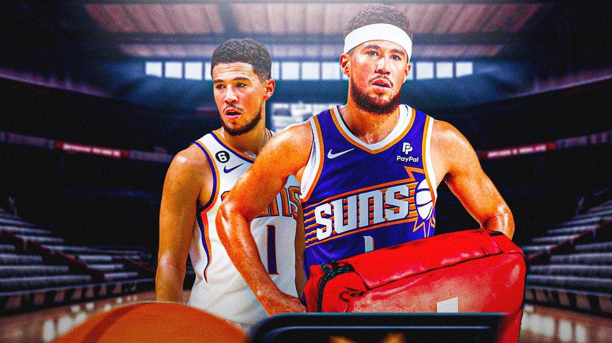 Suns' Devin Booker with red medical bag