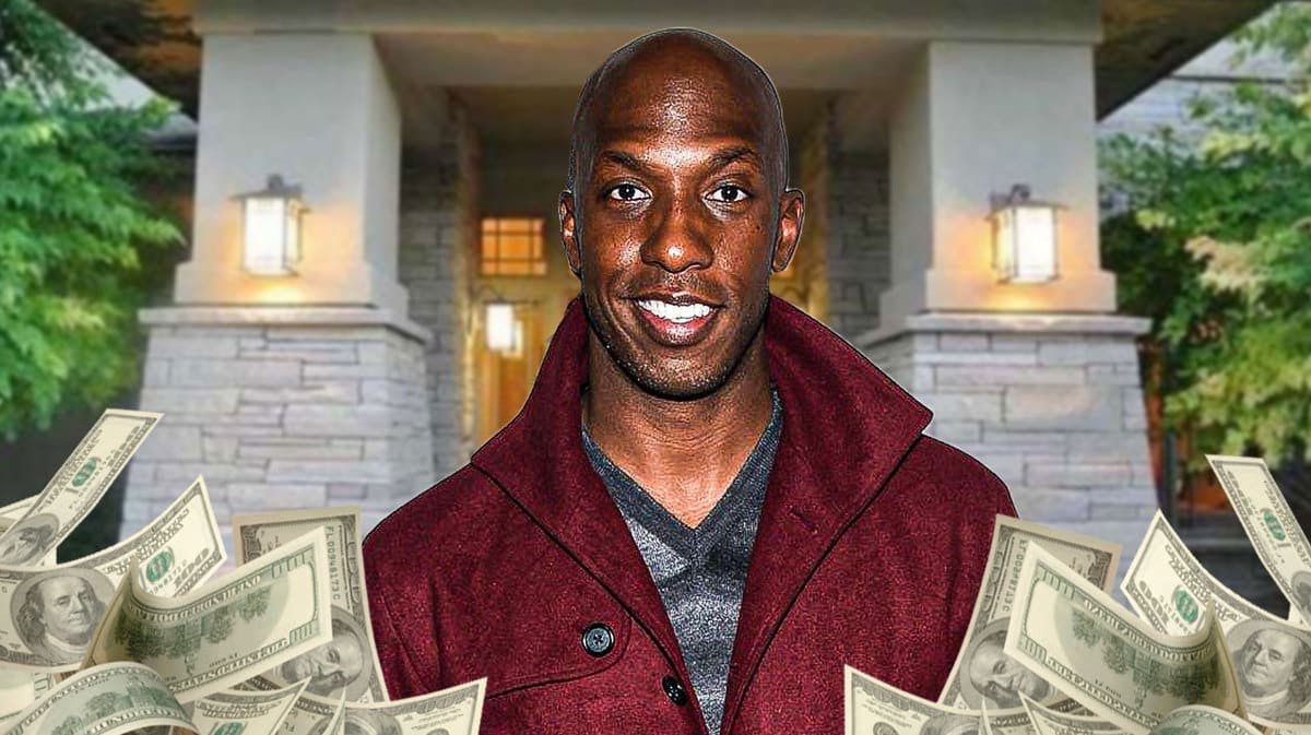 Chauncey Billups in front of his mansion in Denver.