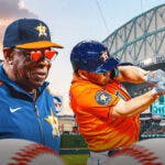 Jose Altuve, Jeremy Peña & Yordan Alvarez Houston Astros 2022