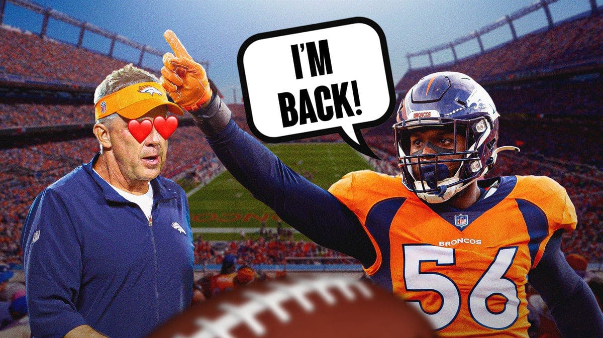 Baron Browning announcing that's he back for the Broncos, which Sean Payton clearly loves