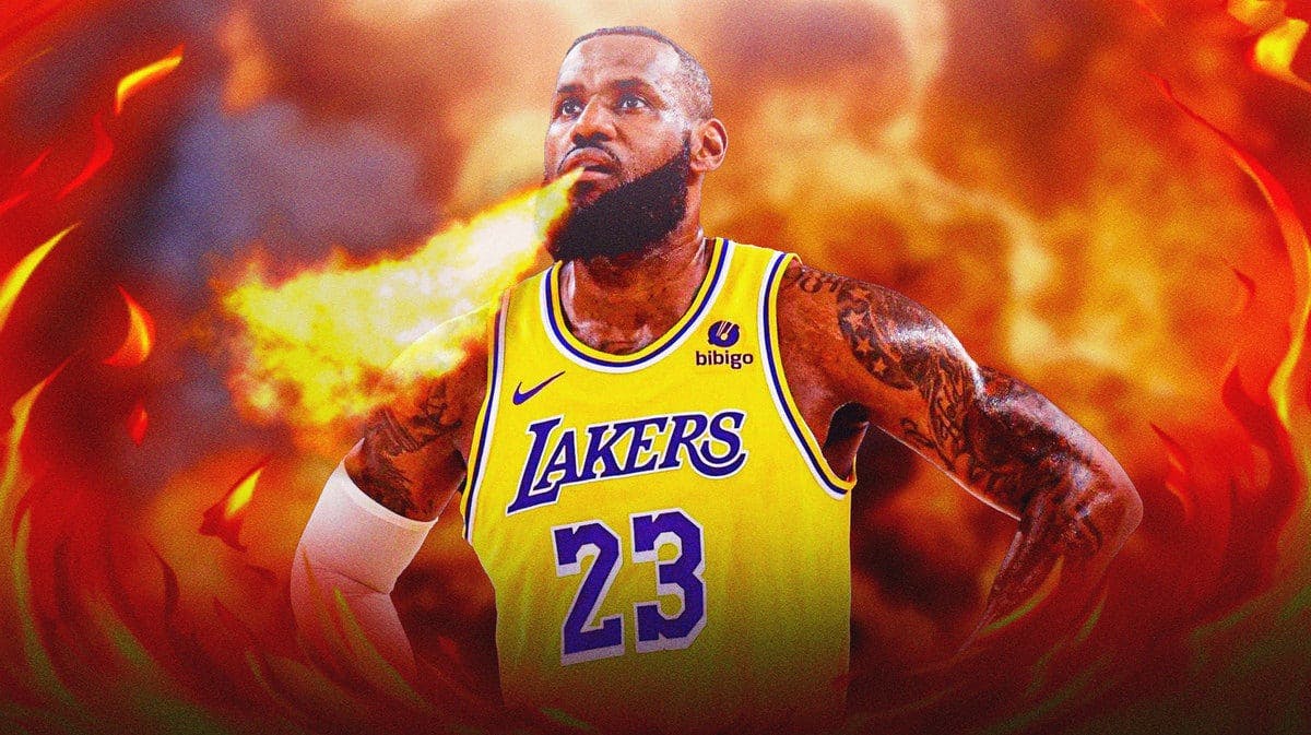 LeBron James (Lakers) breathing fire