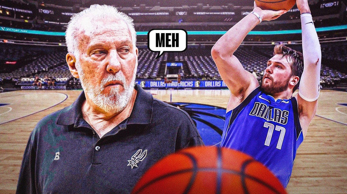 Mavs star Luka Doncic and Spurs coach Gregg Popovich