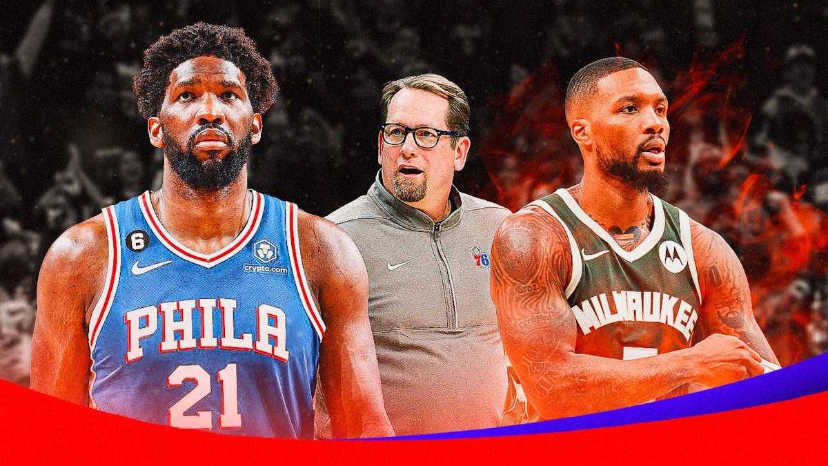 Damian Lillard and Giannis Antetokounmpo Bucks lit up against Joel Embiid Sixers which may worry Nick Nurse