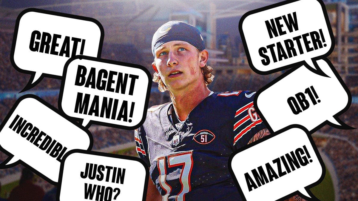 Bears QB Tyler Bagent took over for Justin Fields in Week 7 and beat the Raiders.