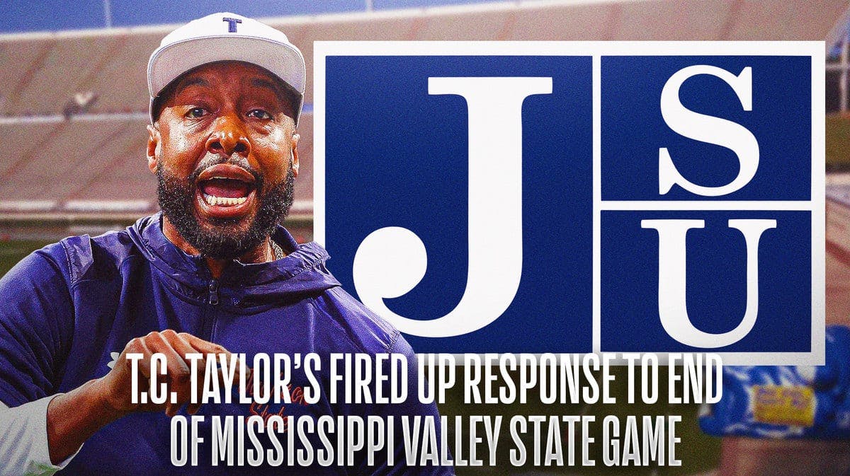 Jackson State coach T.C. Taylor wasn't pleased with the teams effort at the end of the Mississippi Valley State game