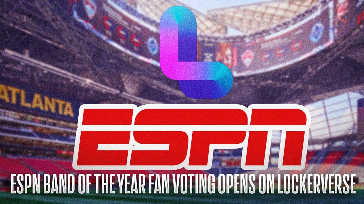 ESPN logo, Lockerverse logo, ESPN Band of the Year, Mercedess Benz Stadium