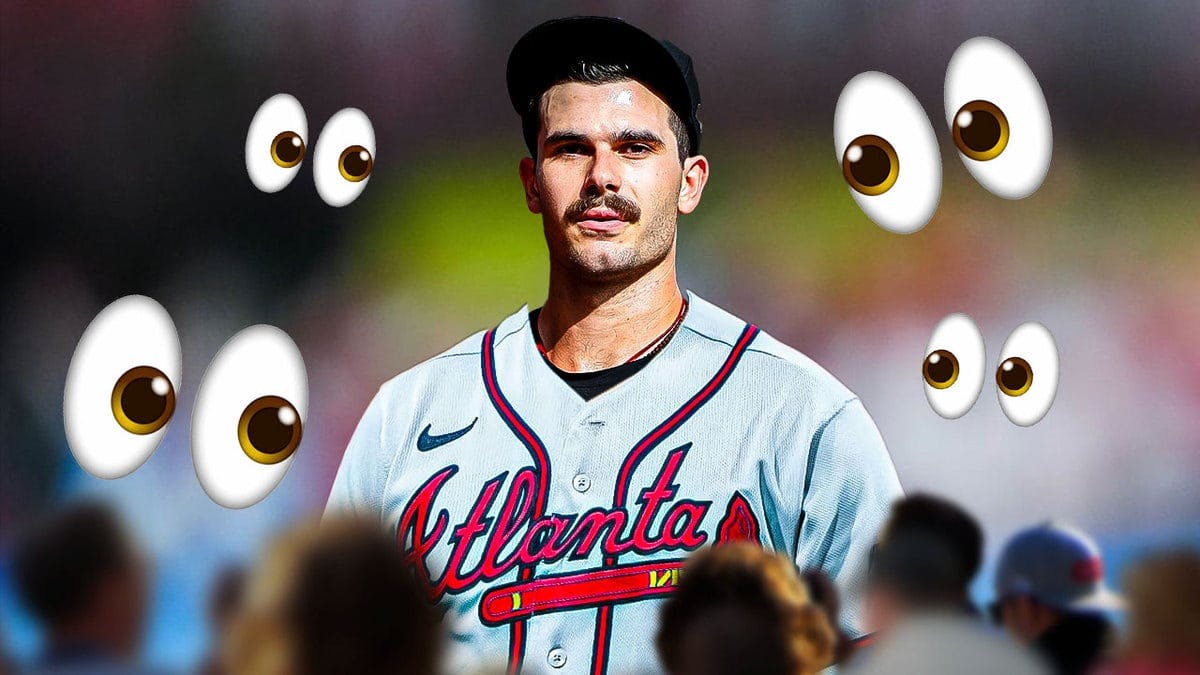 Dylan Cease in a Braves uniform, eyeball emojis all around