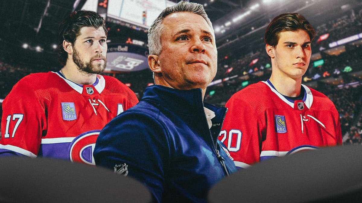 Montreal Canadiens head coach Martin St. Louis after issuing a blunt review on forwards Juraj Slafkovsky and Josh Anderson
