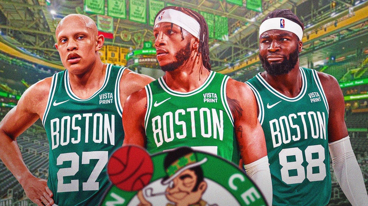 image idea: Lamar Stevens, Neemias Queta, and Jordan Walsh all on a TD Garden background (and all in celtics jerseys)