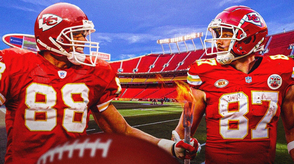 Kansas City Chiefs tight ends, Tony Gonzalez passes the torch to Travis Kelce