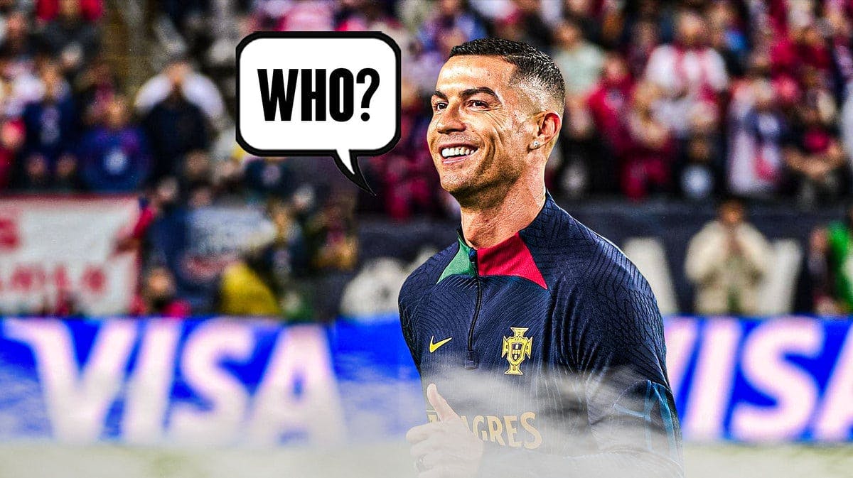 Cristiano Ronaldo laughing, saying:'Who?'